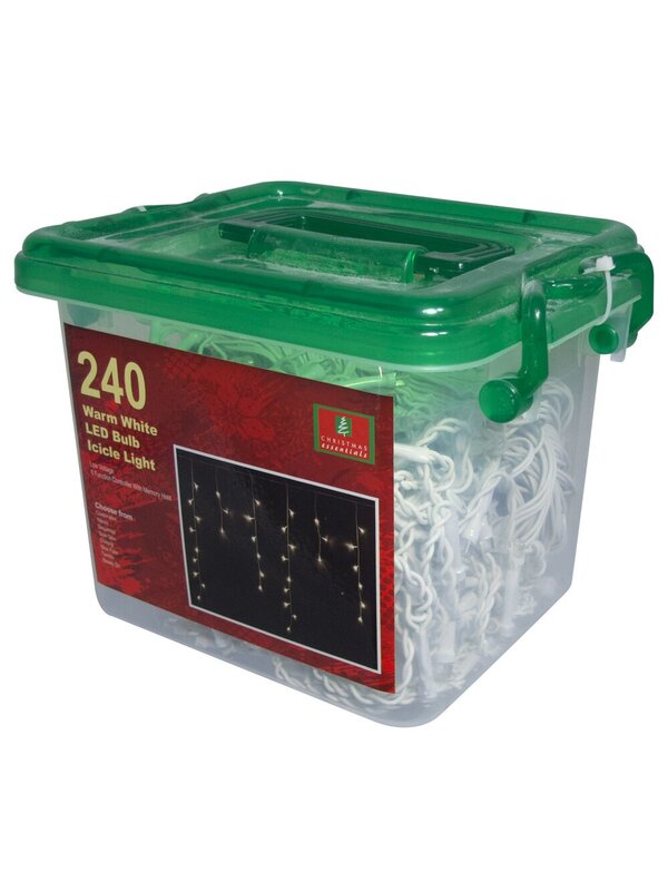 240 Warm White Superbright LED Icicle Light - 7m — image 4