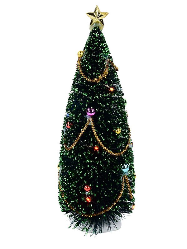24cm Decorated LED Christmas Tree Village Figurine — image 5