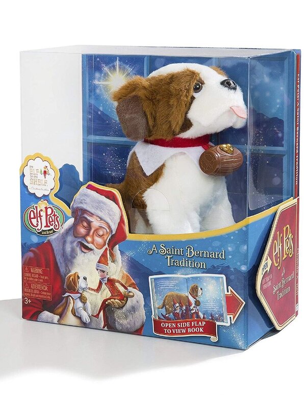 24cm Elf On The Shelf Elf Pets A Saint Bernard Tradition Plush Toy Set — image 5