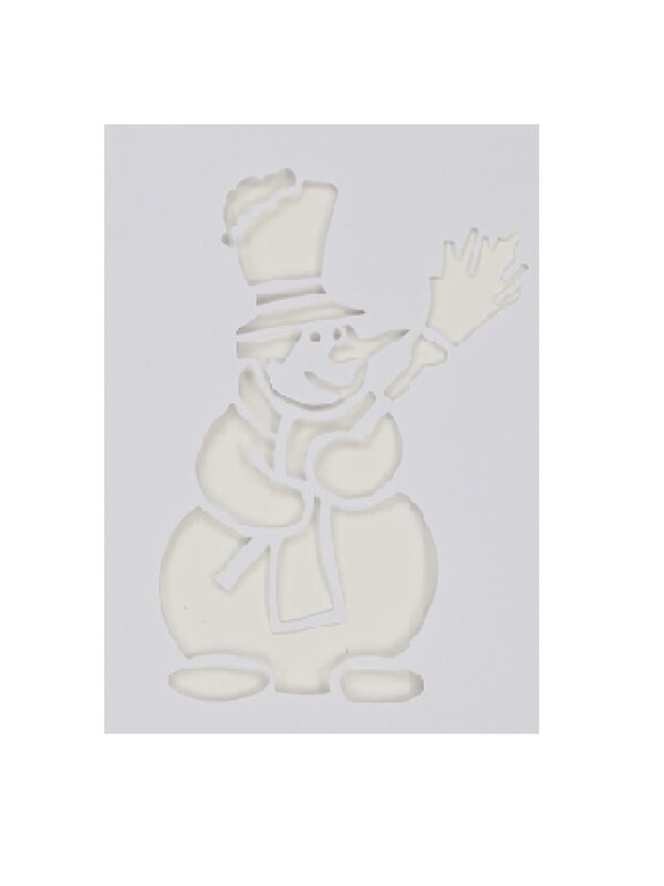 24cm Reusable Christmas Themes Spray Snow Window Stencil — image 2