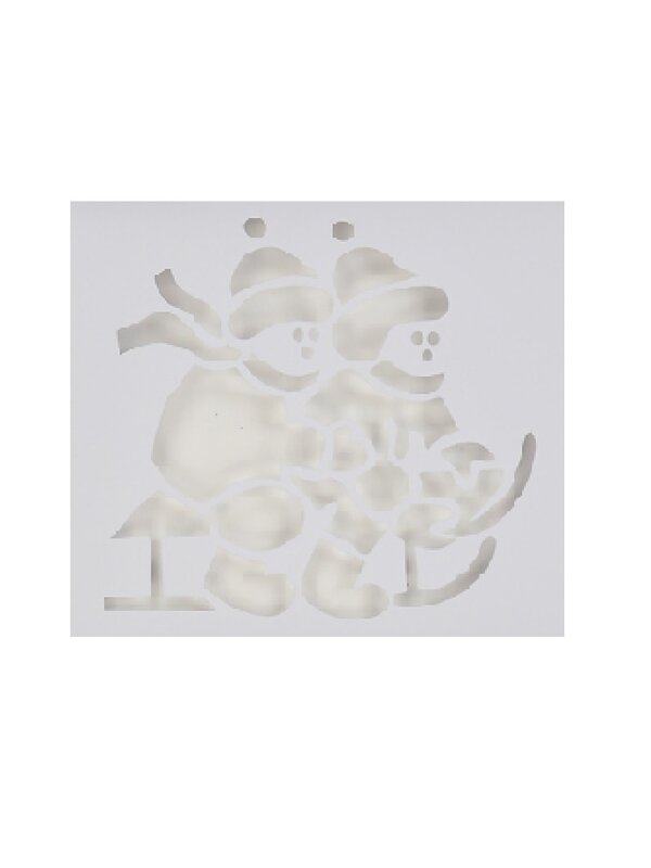 24cm Reusable Christmas Themes Spray Snow Window Stencil — image 4