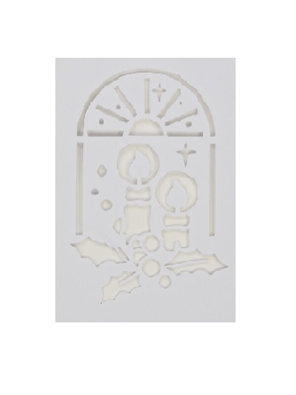 24cm Reusable Christmas Themes Spray Snow Window Stencil — image 7