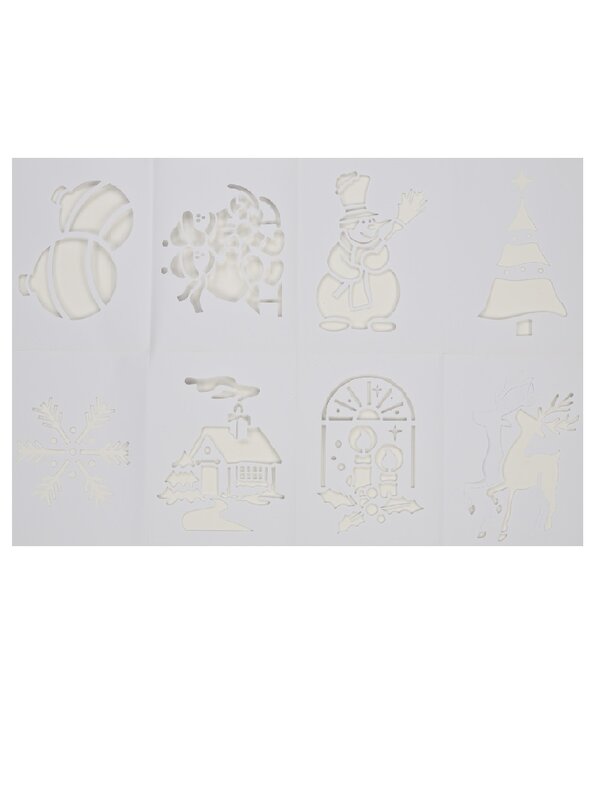 24cm Reusable Christmas Themes Spray Snow Window Stencil — image 5