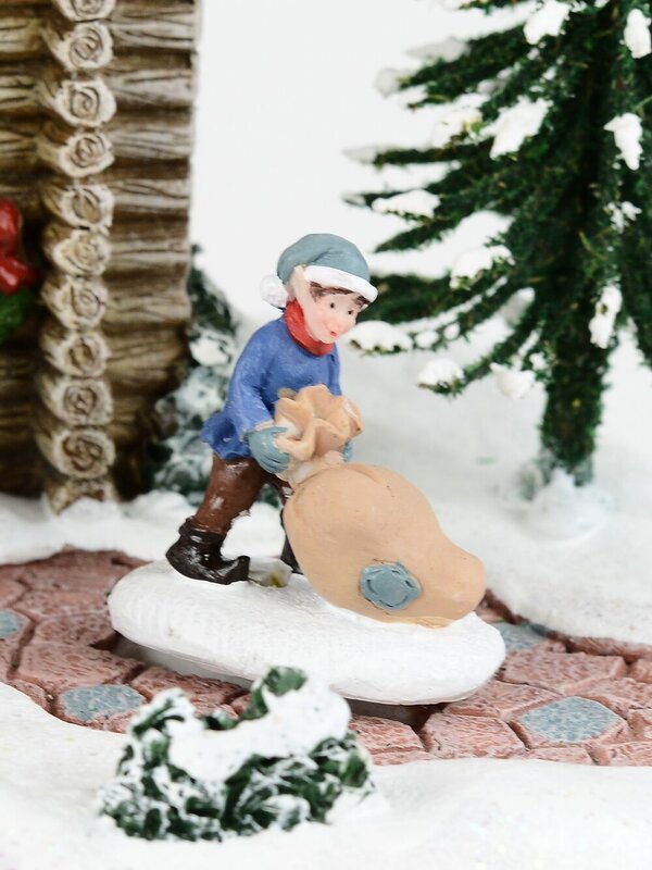 24cm Santa Workshop Illuminated & Animated Battery Christmas Village Scene — image 10