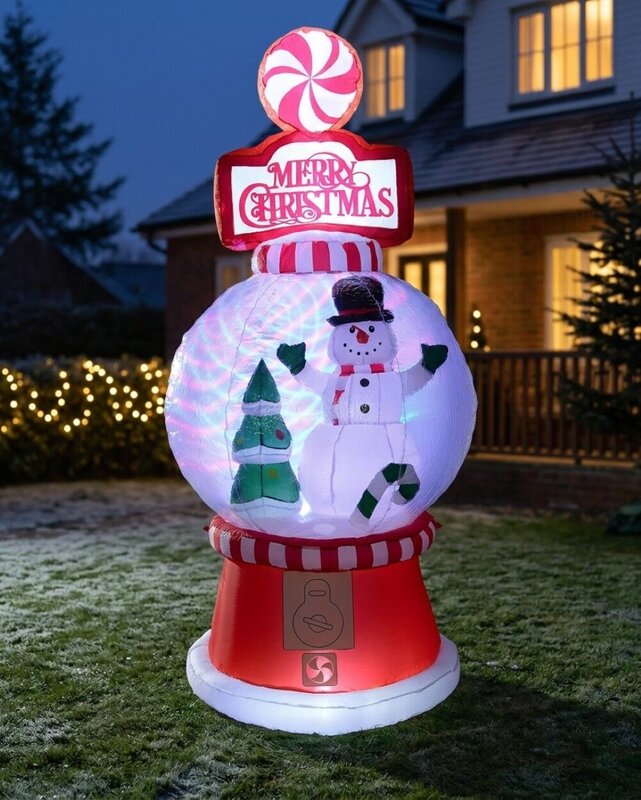 2.4m Large Snowman Gumball Machine | Rotating LED Outdoor Inflatable — image 4