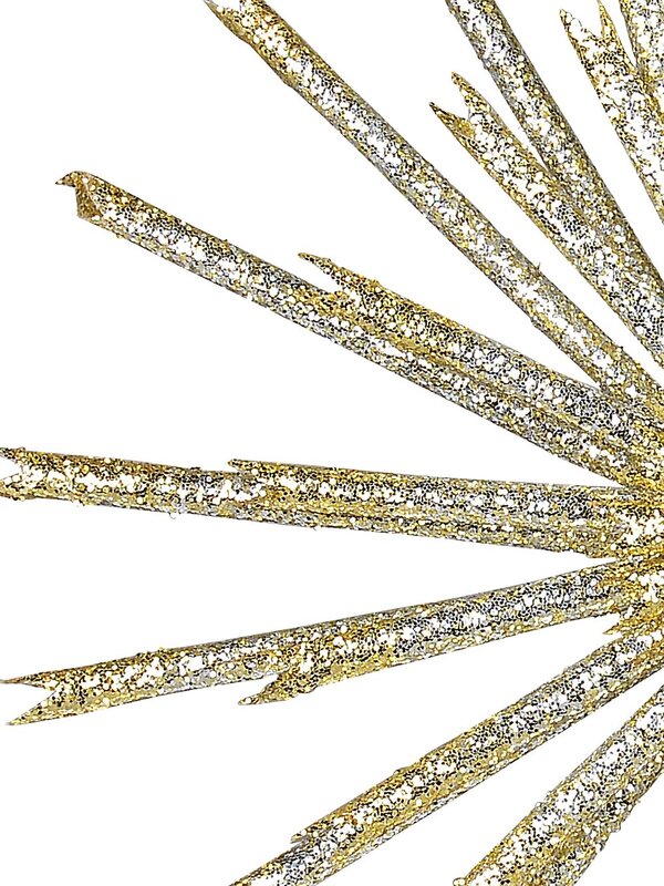 Gold & Platinum Starburst Ornament Christmas Tree Clip Pick | 25cm — image 4