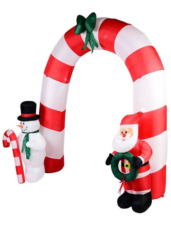 2.5m Santa, Snowman & Archway Illuminated Christmas Inflatable — image 2