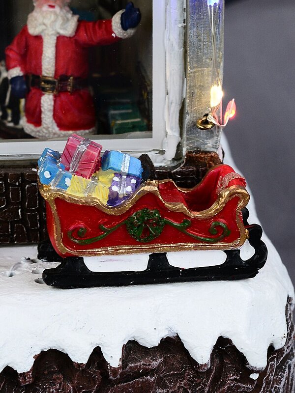 26cm Santa Toy Factory With Animated Elves LED Christmas Village Scene — image 8