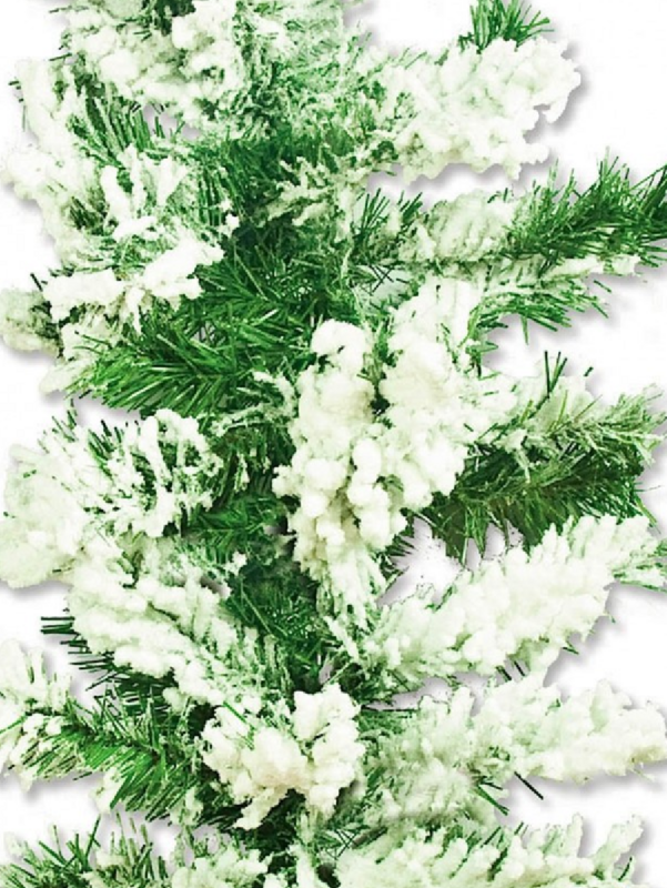 2.7m Heavily Flocked Antarctic Snow Pine Garland | 180 Tip — image 3