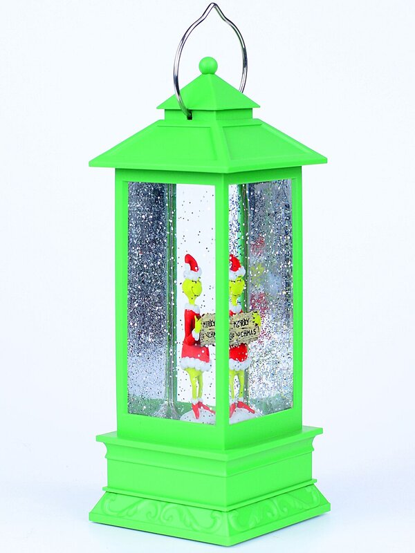 28cm Green Merry Grinchmas Snow Globe Lantern — image 5