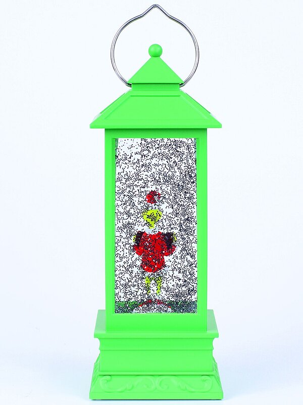 28cm Green Merry Grinchmas Snow Globe Lantern — image 4