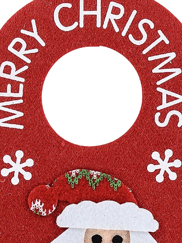 Santa Face Red Felt Door Hanger | 28cm Merry Christmas Entryway Decor — image 2