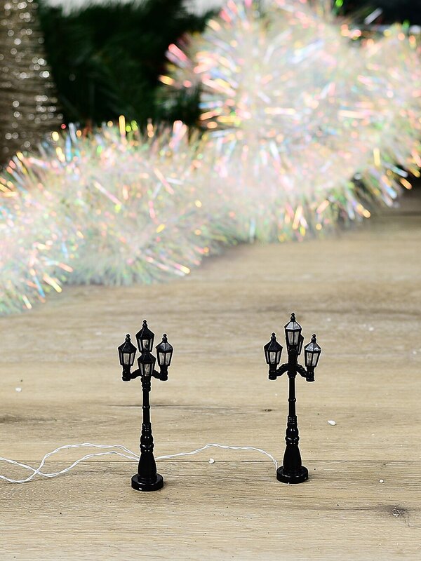 2x LED Victorian Street Lantern Village Accessories | 11cm — image 2