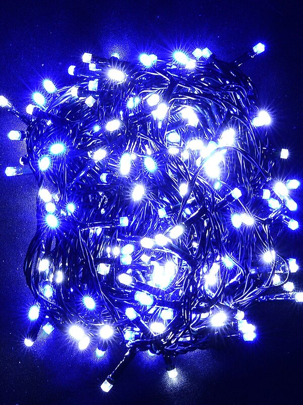 300 Blue & Cool White LED String Fairy Lights 8 Function With Timer | 15m — image 3