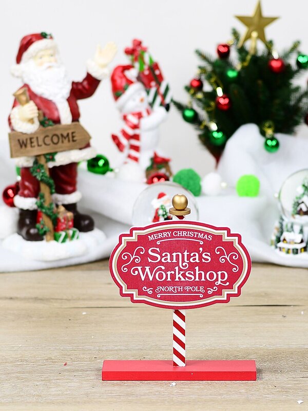 Santa's Workshop North Pole Tabletop Signpost | 30cm — image 2