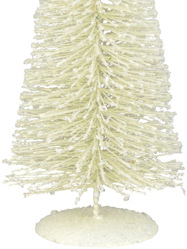 30cm White Iron Tree With Snow Dust & Star Table Top Ornament — image 3