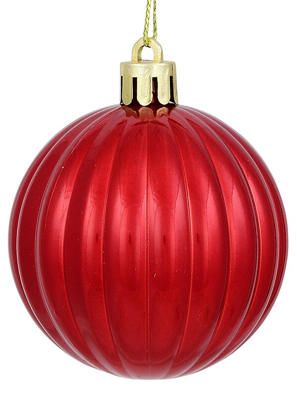 35x Lustrous Red and Green Mixed Essential Ball Bauble | 60mm — image 3
