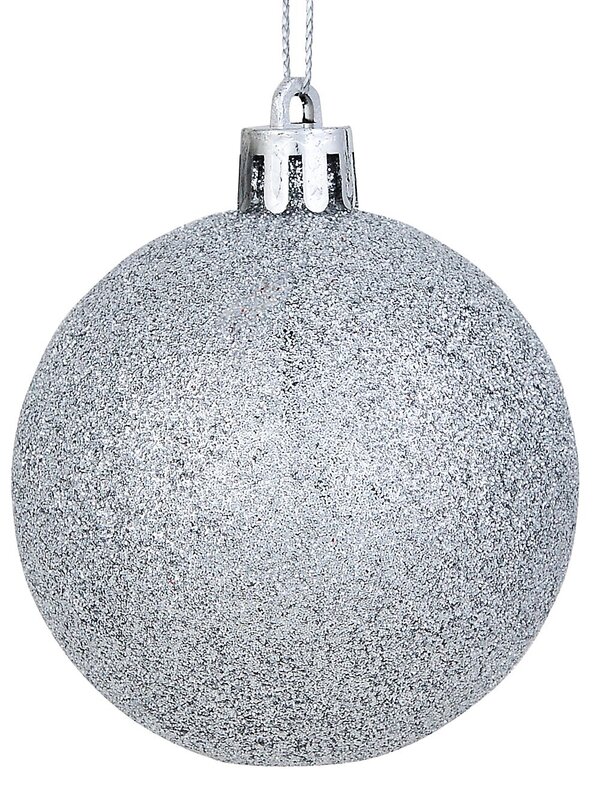 35x Lustrous Silver & Matte White Mixed Essential Baubles | 60mm — image 4