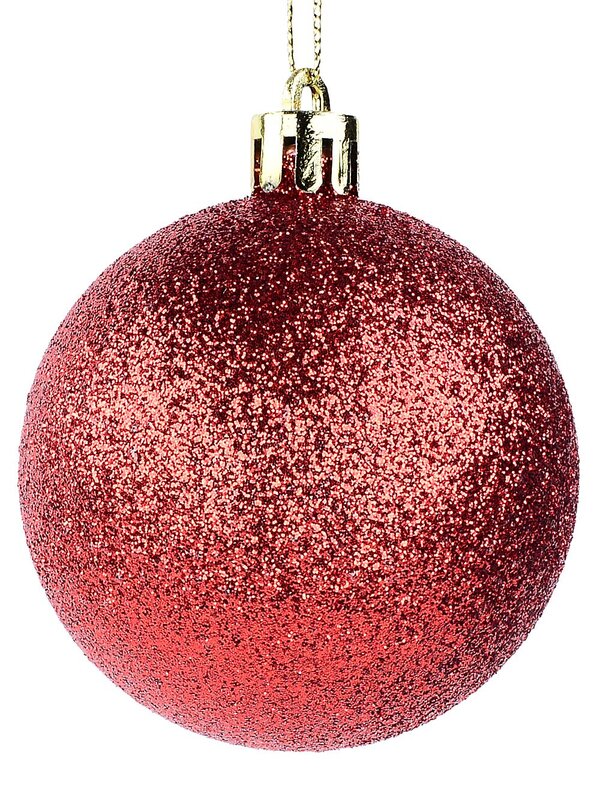 35x Red Shiny Matte Glitter & Pearl Essential Baubles | 60mm — image 7