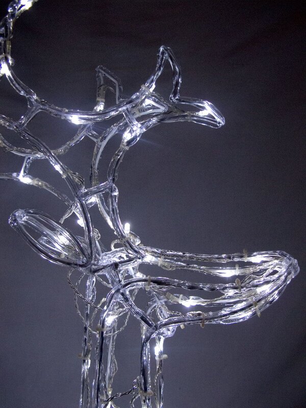 3D LED Ice-Look Prancing Deer Light Display - 1m — image 3