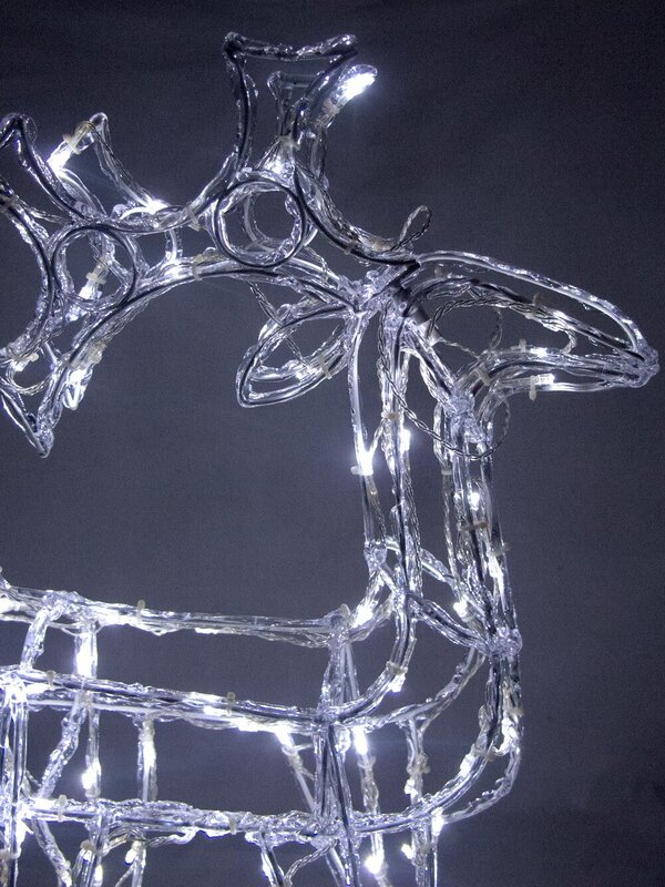 3D LED Ice-Look Standing Deer Light Display - 74cm — image 3