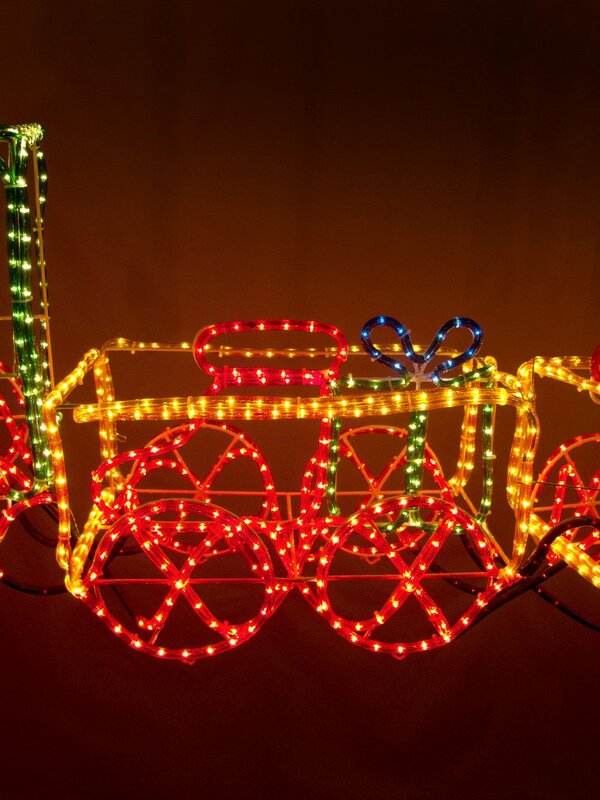 3D Rope Light Train With Two Carriages - 2m — image 3