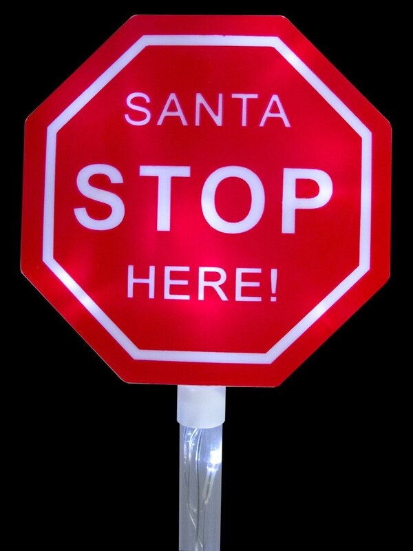 4 LED Santa Stop Here Pathway Stakes - 4m — image 2