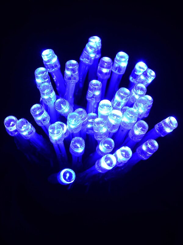 400 Blue & Cool White LED 2m String Curtain Light — image 3