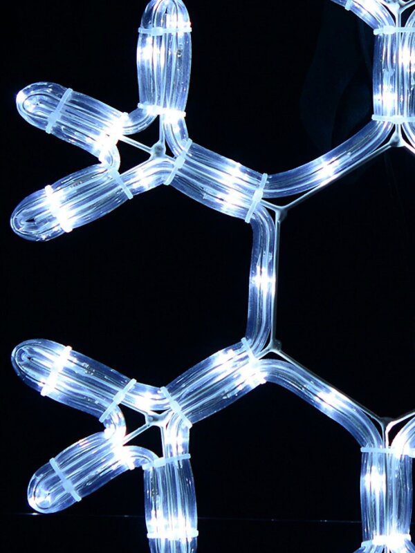 40cm Snowflake Star Cool White LED Outdoor Christmas Rope Light Display — image 3