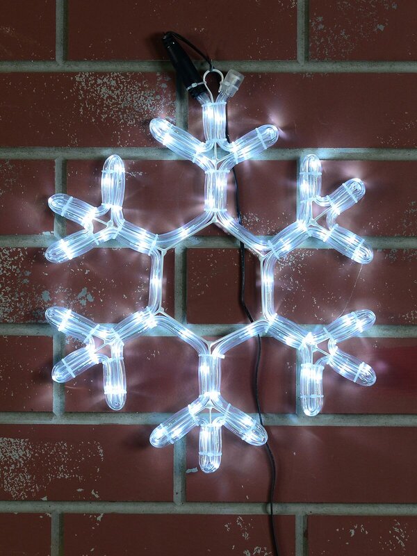 40cm Snowflake Star Cool White LED Outdoor Christmas Rope Light Display — image 5