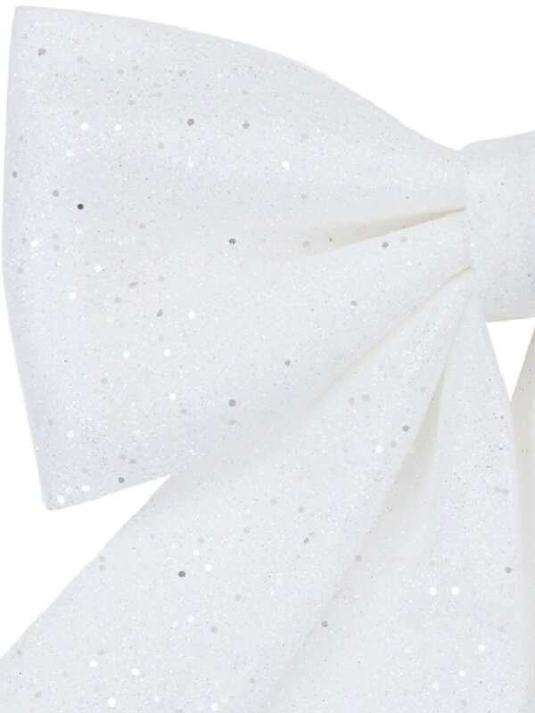 White Glitter & Sequin Adorned Timeless Monumental Bow | 40cm — image 3