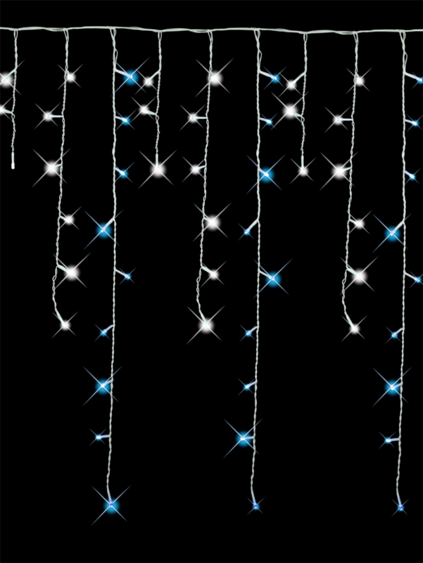 420 Blue & Cool White Super Bright LED Icicle Light - 10m