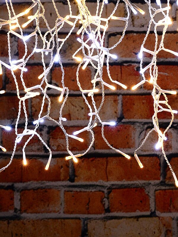 420 Warm & Cool White LED Icicle Lights 8 Function With Memory Hold | 10m — image 2