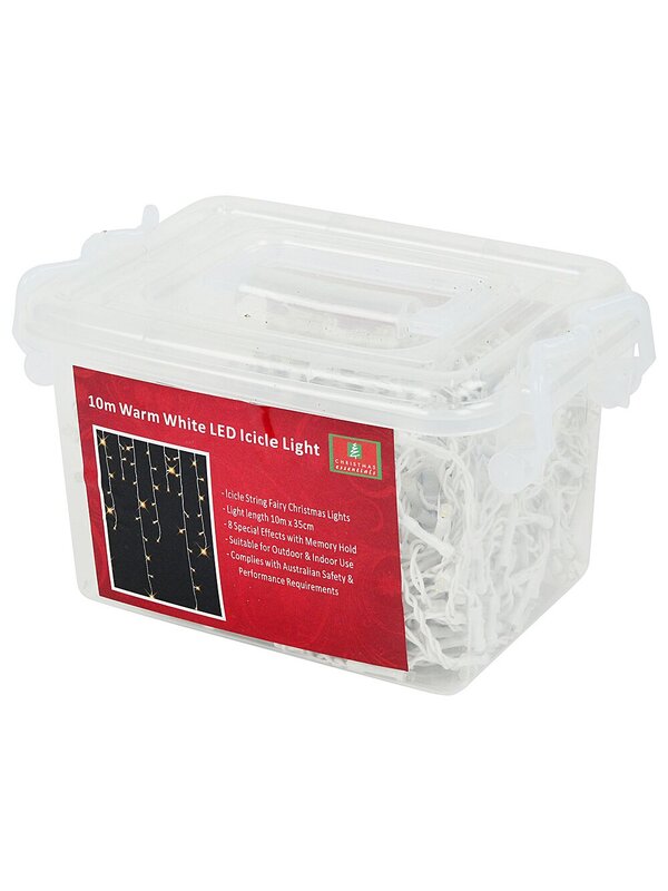 420 Warm White LED Icicle Lights 8 Function With Memory Hold | 10m — image 4