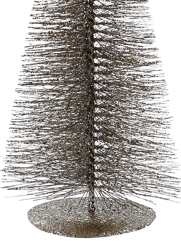 45cm Glitter Frost Champagne Wire Tabletop Tree Ornament — image 3
