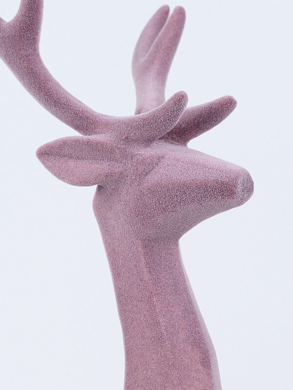 47cm Lilac Modern Chic Standing Flocked Reindeer Ornament — image 5
