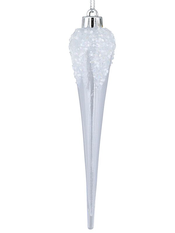 4x Frosted & Clear Icicle Whimsical Essential Ornament | 15cm — image 3