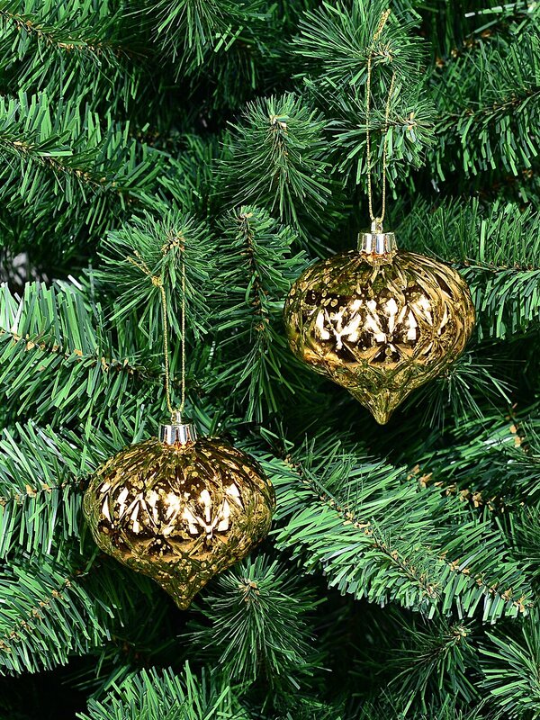4x Gold Mercury Lustrous Statement Onion Finial Drops | 80mm — image 2