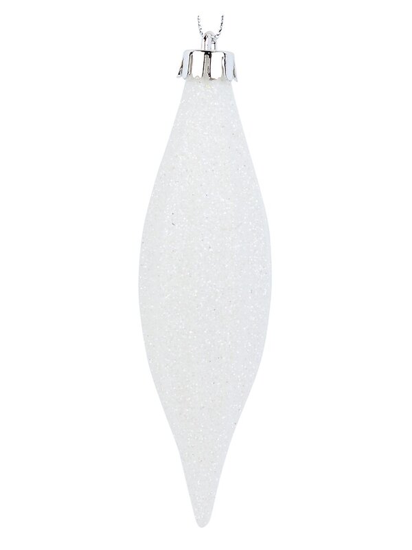 4x Icy White Lustrous Signature Iridescent Finial Drop | 14cm — image 4