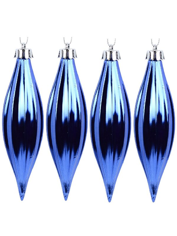 4x Royal Blue Lustrous Signature Shiny Finial Drops | 14cm — image 3