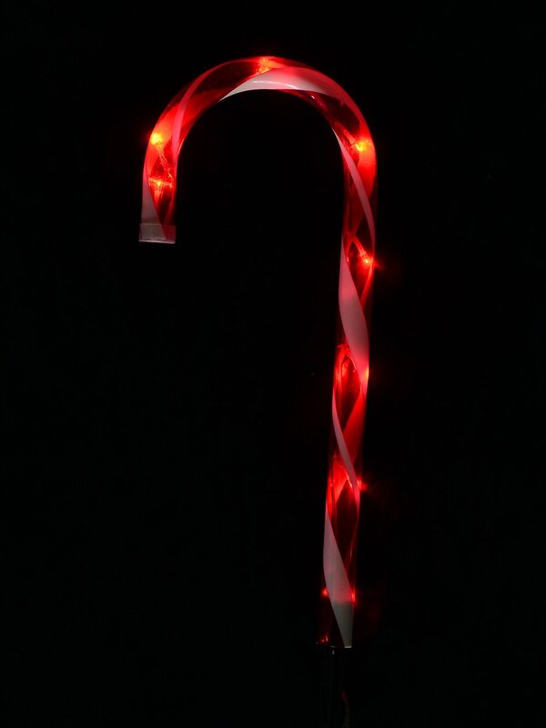 4x Solar LED Candy Cane Path Lights - Red & White Garden Stakes | 43cm — image 2
