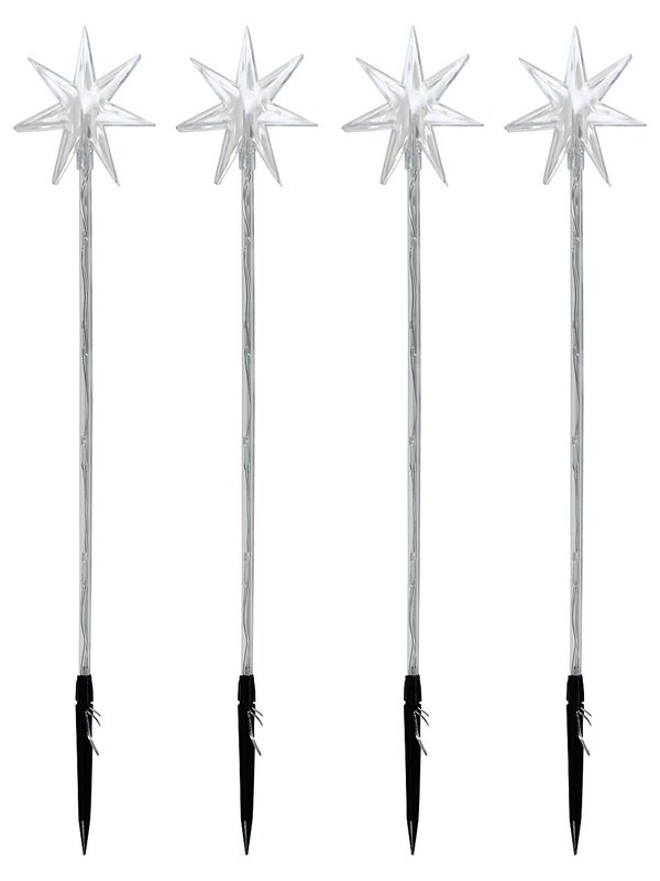 4x Solar LED North Star Path Lights - Multi Colour Garden Stakes | 48cm — image 7
