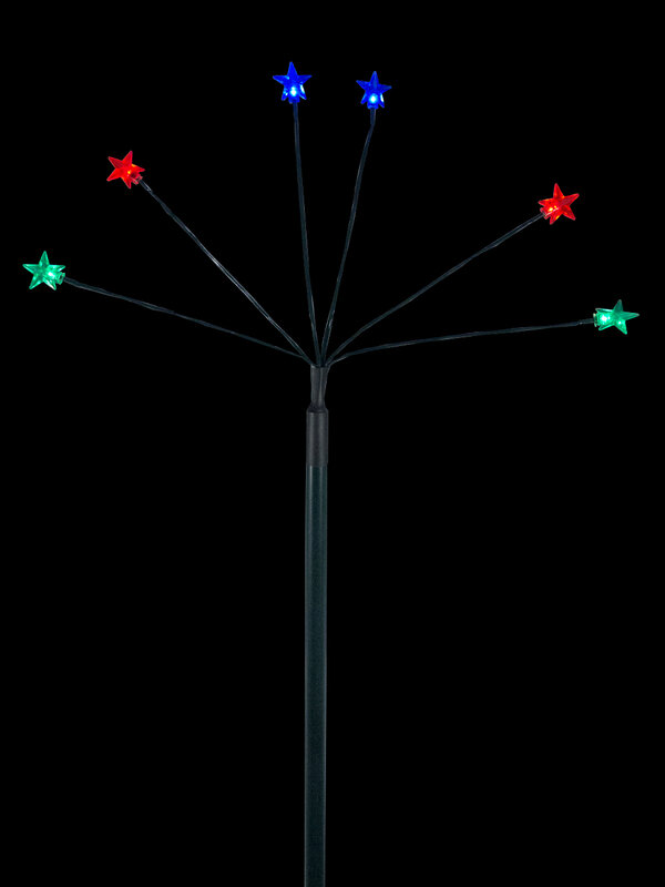5 Garden Stakes With 30 Multi Colour Super Bright LED Stars - 3.7m — image 2