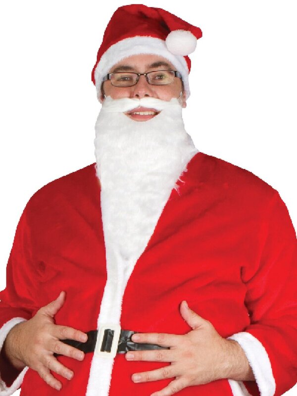 5 Piece Christmas Santa Suit Costume - One Size Fits Most Adults — image 2