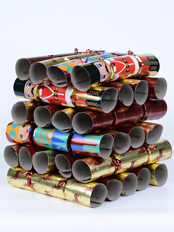 50 x 28cm Reindeer & Soldiers On Gold & Red Christmas Cracker Bon Bons — image 2