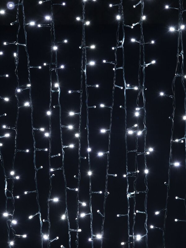 500 Cool White LED String Fairy Lights 8 Function | 25m