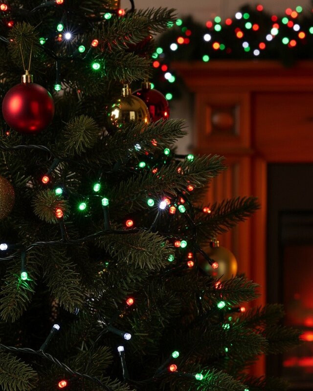 500 Multi Christmas Colour LED String Fairy Lights 8 Function With Timer | 25m — image 2