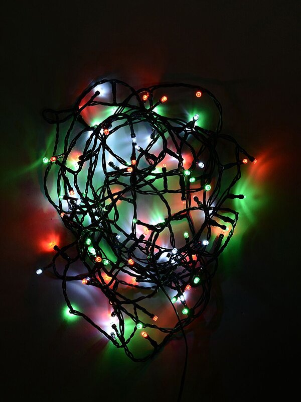 500 Multi Christmas Colours LED Concave Bulb Fairy String Lights - 25m — image 3
