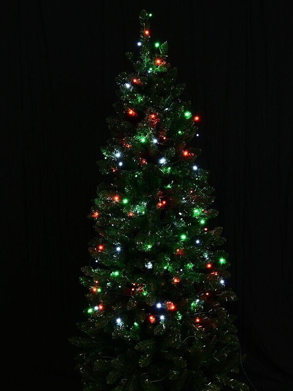 500 Multi Christmas Colours LED Concave Bulb Fairy String Lights - 25m — image 4