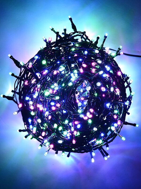 500 Multi Pastel Colours LED Concave Bulb Christmas Fairy String Lights - 25m — image 3